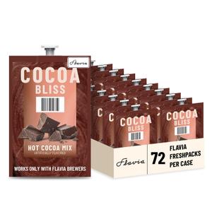 Flavia Cocoa Bliss Hot Chocolate Freshpacks for Brewers (Case of 72) (EXP 02/13/27)