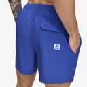 Starter Men's Quick Dry Stretch Volley Swim Trunk (Blue, M)