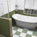 Alow Peel and Stick Floor Tile Waterproof, 10pcs Vinyl Flooring 12inX12in Easy to use, Light Green Peel and Stick Flooring Suit for Bathroom, Kitchen, Toilet