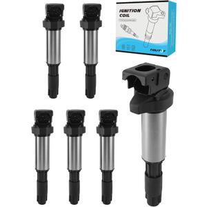 TAUTOY Set of 6 UF522 Ignition Coil Pack (2.5 3.0L) 2001-2008 For BMW 320i 325Ci 325i 325xi 330Ci 330i 330xi 525i 530i 760i 760Li M3 X3 Z3 Z4,Replace # UF515 UF44 12137551260