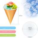 Boao 100 Sets 4.5 oz Snow Cone Cups and Spoon Straws Disposable Snow Cone Syrup Leakproof Shaved Ice Supplies for Slush Shaved Ice Cream Water Summer Hawaiian Birthday Party (Colorful)