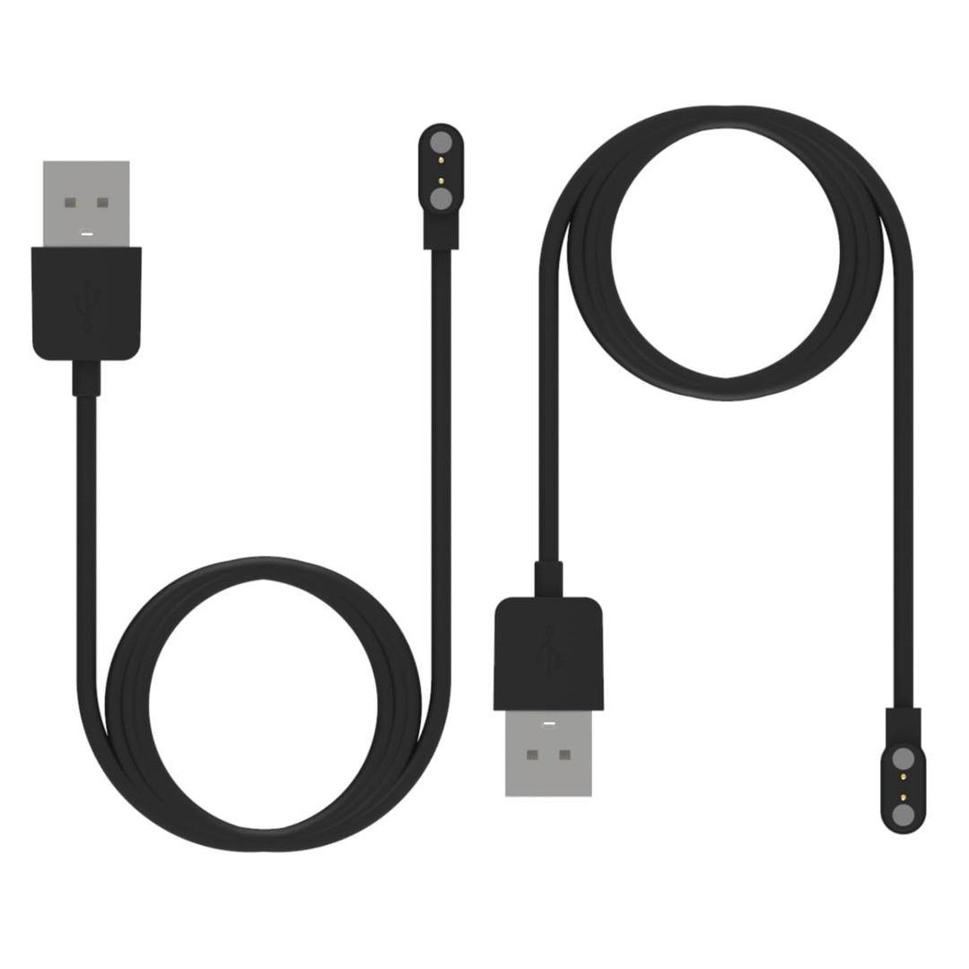 Charger Cable Intended for Popglory P96 P95 & KALINCO P96 P76 Smart Watch Charger 1.6ft USB Portable Replacement Charging Cord for P95/P96/P76 Watch Charger (Black&Black)