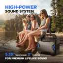 ION Tailgater Boom - Outdoor Portable Bluetooth Speaker with Mic in, FM Radio, USB Port, Battery, IPX5 Water-Resistant, Wireless Stereo-Link, App, 60W