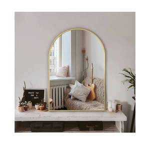 Arched Wall Mirror for Bathroom,Mirrors for Wall,24''x36'',Vanity Mirror for Bedroom Dresser, Entryway, Living Room, Metal Frame (36''x24'',Gold
