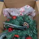 Christmas Garland with Lights 9FT Timer Prelit Garland Battery Operated Outdoor Indoor Christmas Decorations 30 LEDs Lighted Garland for Stairs Railing Fireplace Mantle Front Door Home Holiday Decor