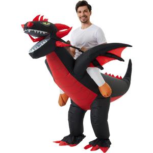 Inflatable Dragon Costume Halloween Inflatable Blow-up Costume for Adults/Man/Christmas Party