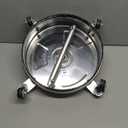 janz 14" Pressure Washer Surface Cleaner with 4 Wheels, Stainless Steel Housing, 1/4" Quick Plug, 2 Extension Wands, 2 Replacement Nozzles and 3 Spray Nozzles, 4000 PSI