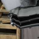 Outsunny 4' x 7.7' Metal Outdoor Storage Shed, Lean to Storage Shed, Garden Tool Storage House with Lockable Door and 2 Air Vents for Backyard, Patio, Lawn, White