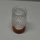 Samll Battery Operated Lights with Timer,Mini Bathroom Night Light for Adult,Led Lights for Bedroom,Warm Light Lamp for Nightstand,Glass Crystal Decorative Nightlights (Warm Light)