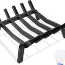 Fireplace Grate 14in Heavy Duty, Fireplace Wood holder for Inside Fireplace, Fireplace Log Holder, Small Fire Grate, Fireplace Accessories, Chimney Hearth Indoor, 5 Bars Fire Pit Grate for Outdoor