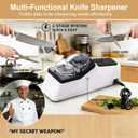 Besynersharp Pro Knife Sharpener, Besyner Knife Sharpener Electric, Equipped with Replaceable Grinding Accessories, Anti Slip Base, Quick Sharpening and Polishing (2PC)