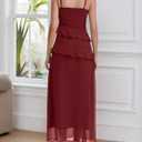 Women's Cold Shoulder Short Sleeve Split Thigh Boho Long Dress Beach Maxi Dress Summer Outfits (S)