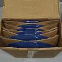 Double Line 8.25" Salad Plate, Set of 6, Cobalt Blue
