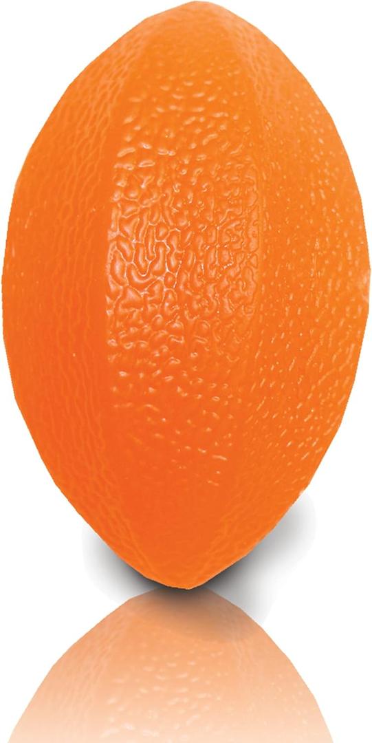Rehabilitation Advantage Football Shaped Hand Exerciser, Firm, Orange