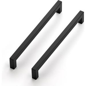 Ravinte 3 Pack 8-4/5 Inch Kitchen Square Cabinet Handles Matte Black Cabinet Pulls Black Drawer Pulls Kitchen Cabinet Hardware Kitchen Handles