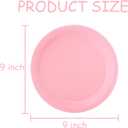 96 Pcs Pink Party Disposable Paper Plates, 9" Cute Pink Dessert Baby Bridal Shower Dinner Birthday Cake Paper Plates for Party Bridal Baby Girl Shower Wedding Supplies