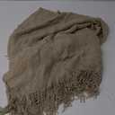 BATTILO HOME Khaki Throw Blanket for Couch, Boho Bed Tan Throws, Spring Decorative Taupe Throw for Sofa Foot of Bed, 50"x60"