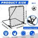 Baseball Soccer Volleyball Rebounder Net with 16 Angle Adjustments Foldable 36''x 36''x 42.5'' Soccer Bounce Back Net Baseball Rebounder for Teens Training and Matches