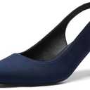 DREAM PAIRS Women's Kitten Heel Slingback Pointed Closed Toe Low Stiletto Heels Dress Bridal Elegant Wedding Pumps Shoes, size 11