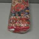 YJ.GWL Area Rug 2x3 Floral Vintage Rugs, Indoor Entrance Door Mat Small Washable Rugs, Non Slip Carpet for Living Room Entryway Kitchen, Orange-Red