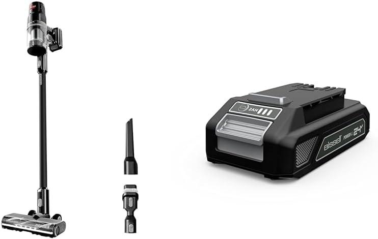 Bundle of BISSELL CleanView XR 200W Lightweight Cordless Vacuum w/ Removable Battery, 35-min runtime + BISSELL CleanView XR Replacement Battery