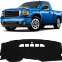 KUST Upgraded Dash Cover for 2007-13 Chevy Silverado & GMC Sierra 1500 2500HD 3500HD & Avalanche, 2007-14 GMC Yukon/Yukon XL/Chevrolet Tahoe/Suburban (Only Fit 2 Glove Box Dash) Black