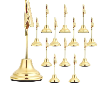12 Pcs Table Number Holders Gold Metal Place Card Holders with Alligator Clip Table Card Holder Tables Number Stands Tables Sign Holders for Wedding Anniversary Birthday Party