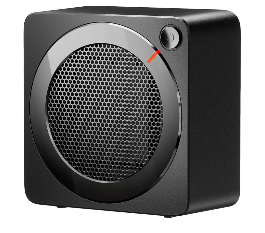 Gaiatop Mini Space Heater, Lightweight PTC Ceramic Fast Heating 500W Energy Efficient for Indoor Use, Overheating & 45° Tip-Over Protection, Portable Desk Electric Heaters for Office Home Black