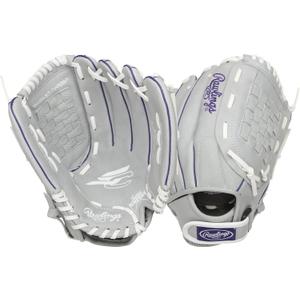 Rawlings | Sure Catch Series Youth Softball Glove | Sizes 10" - 12.5" | Multiple Styles (Grey/Purple)