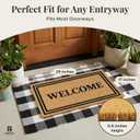Natural Coir Door Mat, Minimal Shedding, Heavy Duty Non-Slip Welcome Mat for Front Door, Outside Entrance, Porch & Entryway (17x29, Welcome 6)