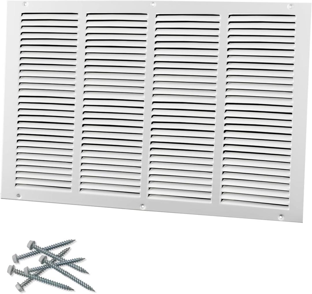 Howeall 20"W x 14"H [Duct Opening Size] Steel Return Air Grille, Air Return Vent Cover for Ceiling and Sidewall - HVAC Air Vent Covers - [Outer Dimensions: 21.75"W x 15.75"H]