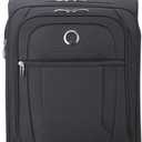 DELSEY PARIS Helium DLX Softside Expandable Luggage with Spinner Wheels, Black, Carry on 20 Inch