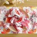 Softalker Fall Dinner Napkins, 17 x 17 Inch Set of 4, Thanksgiving Autumn Harvest Maple Leaf Farmhouse Dinner Napkins for Party Picnic Dinner Decor