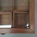 Ajuny Wooden Spice Box 8x8 Inch - Decorative Masala Dabba Organizer with Glass Lid, 9 Fixed Compartments & Spoon, Spice Storage Container, Ideal for Seasonings & Herbs, Perfect for Gift