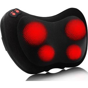 Papillon Back Massager,Shiatsu Neck Massager for Pain Relief,Electric Shoulder Foot Massage Pillow with Heat,Gifts for Mothers Day,Christmas Gifts for Women/Men,Deep Tissue Kneading for Waist,Legs (Black)