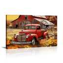 Farmhouse Canvas Wall Art Rustic Old Truck with Barn Picture Print Country Landscape Painting Vintage Artwork for Living Room Bathroom Home Office Decor Framed(Art-5,16.00"x24.00")