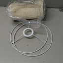 Small Lamp Shade, Beige Drum Lampshade 8.7''Top X 8.7'' Bottom X 7.9'' High, Replacement Lamp Shade Natural Linen Hand Crafted for Table Lamps Floor Lamps Chandelier Lamp, Easy Assembly Required