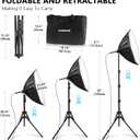 Softbox Photography Lighting Kit, 21.6in Softbox Studio Light
