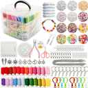 Jewelry Making Kits, DIY Bracelet Necklace Portable Three-Layer Spacer Box