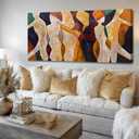 Hue7Art Abstract Canvas Wall Art Modern Colorful Abstract Painting Contemporary Figurative Artwork for Living Room Bedroom Office Apartment Wall Decor 24x48 Inch