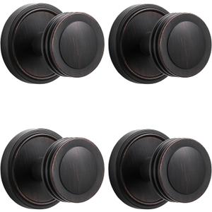 4 Pack Dummy Oil Rubbed Bronze Door Knobs Dummy Door Handle Interior Single Sided Decorative,Zinc Alloy