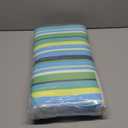 Outdoor Chair Cushions Set of 2, 18.5 x 16 Inch Patio Chair Cushions for Outdoor Furniture, Water Resistant Outdoor Patio Chair Cushions with Non-Slip Ties(Blue & Green Pinstripe)