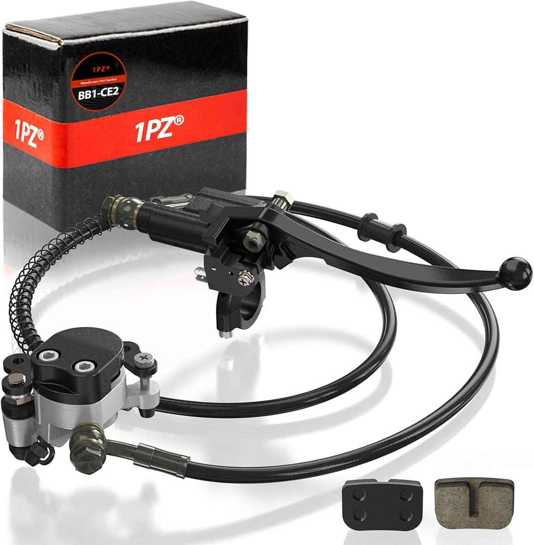 1PZ BB1-CE2 51inch Upgraded Hydraulic Brake Master Cylinder Caliper With Brake Pad Replacement for 79cc 97cc 2.8HP Baja Doodle bug DB30 Racer Motovox Go Karts Mini Bike Part