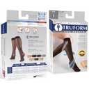 Truform Sheer Compression Stockings, 8-15 mmHg, Women's Knee High Length, 20 Denier, Beige, Large