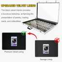 2 Pcs Trade Show Display Case 34"x22" Large Aluminum Locking Tabletop Showcase for Trading Cards, Sports Cards, TCG, Jewelry Lightweight & Portable for Exhibitions, Conventions, and Collectibles