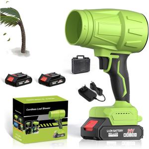 990,000 RPM 21V Cordless Leaf Blower with 26.0Ah Batteries - Handheld Electric Blower for Patio Cleaning, Car Drying, Leaves and Dust
