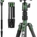 Fotopro 62" Carbon Fiber Travel Tripod, Lightweight Compact Camera Tripod with Metal Ball Head, Detachable Monopod with Arca-swiss Quick Release Plate and Bag, Load up to 8KG/17.63lbs, weighs only 2lb