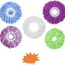 5 Replacement Mop Micro Head Refill for 360 Spin Magic Mop-Microfiber Replacement Mop Head-Round Shape Standard Size