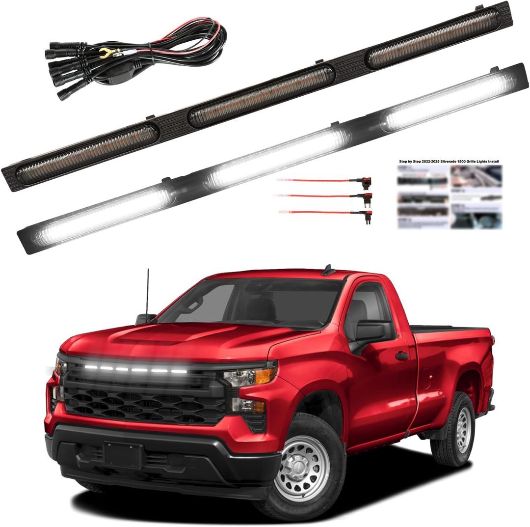 Led Grill Lights for 2022-2025 2026 Chevy Silverado 1500 Accessories