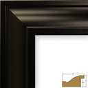 Craig Frames 9x22 Black Collage Frame, 4-5x7 Openings, White Mat, Wall Display